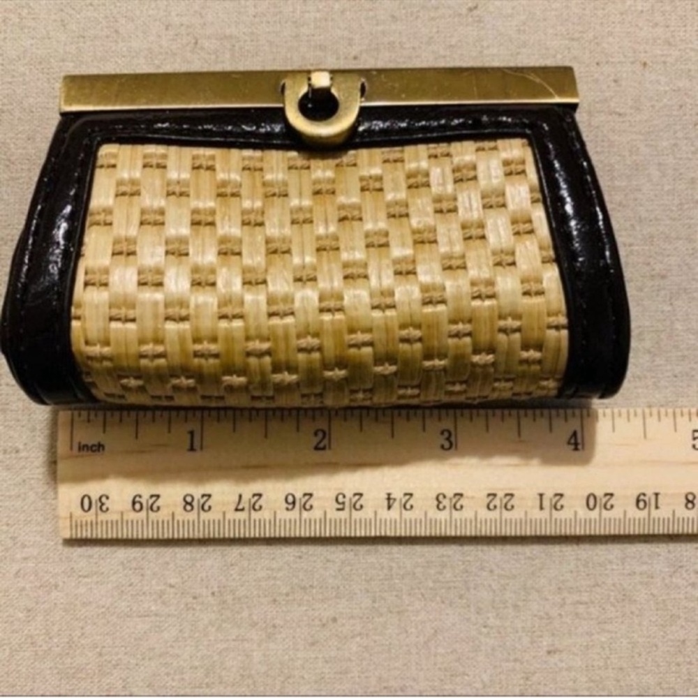 The Limited | Coin Pouch | Leather & Straw - Picture 5 of 12